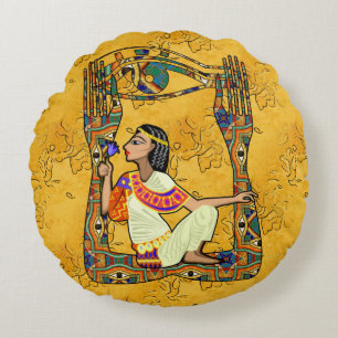Egyptian Fusion Round Cushion