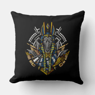 Egyptian God Anubis Ancient Wolf Pharaoh Cushion