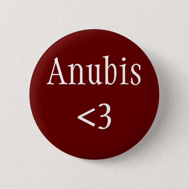 Egyptian God - Anubis love badge (Front)