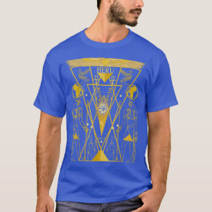 Egyptian God Horus Kemetic Neter Heru Sacred Geome T-Shirt