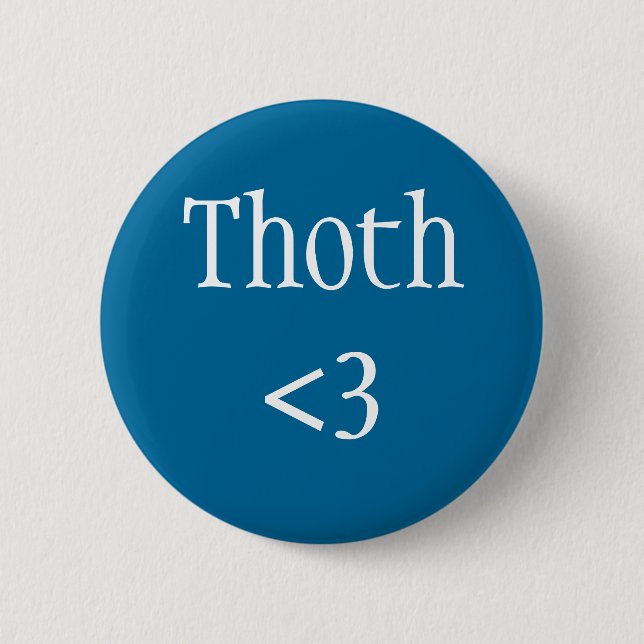 Egyptian God - Thoth love badge (Front)