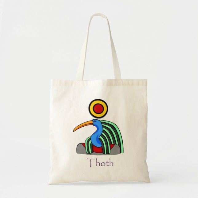 Egyptian god Thoth Tote (named) Bag (Front)