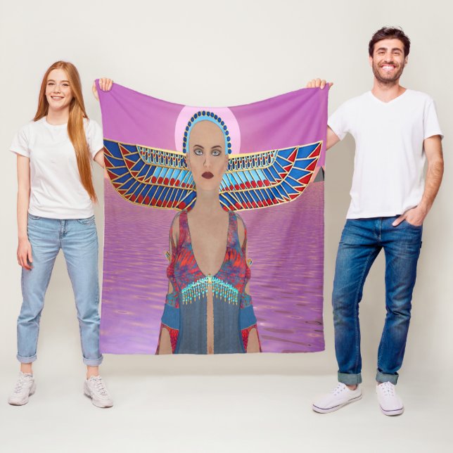 Egyptian Goddess Fleece Blanket (In Situ)