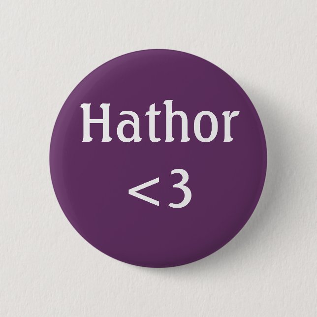 Egyptian Goddess - Hathor love badge (Front)