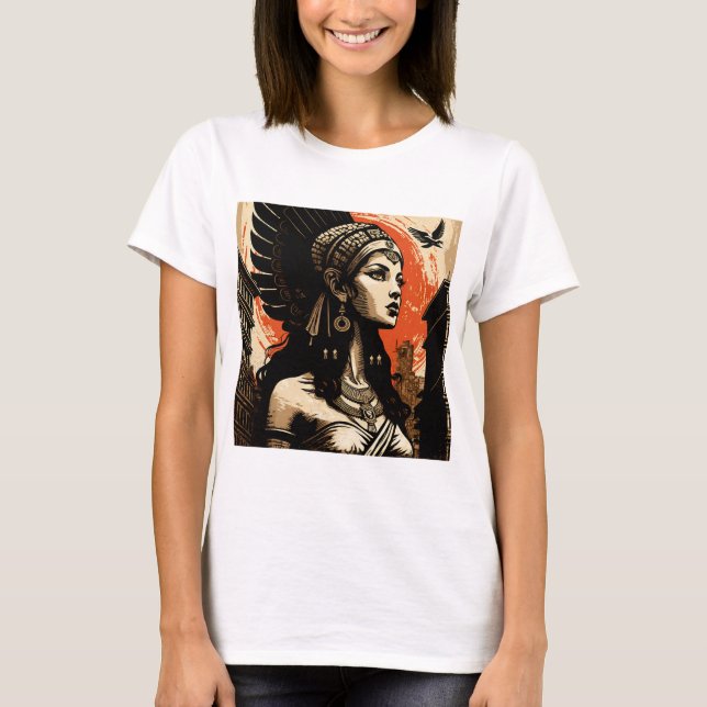 Egyptian goddess Isis in the city T-Shirt (Front)