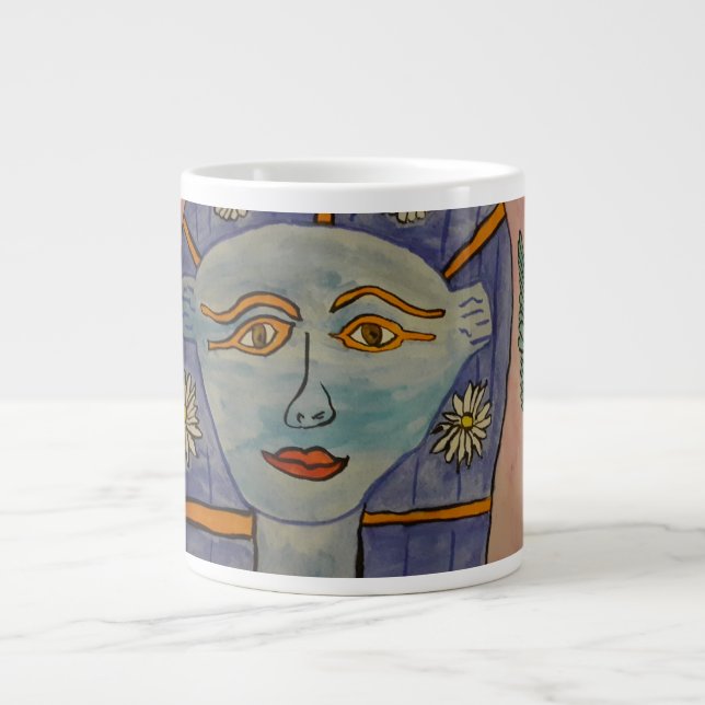 Egyptian Goddess Large Coffee Mug (Front)
