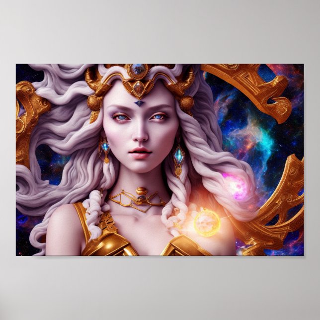 Egyptian Goddess modern digital poster (Front)