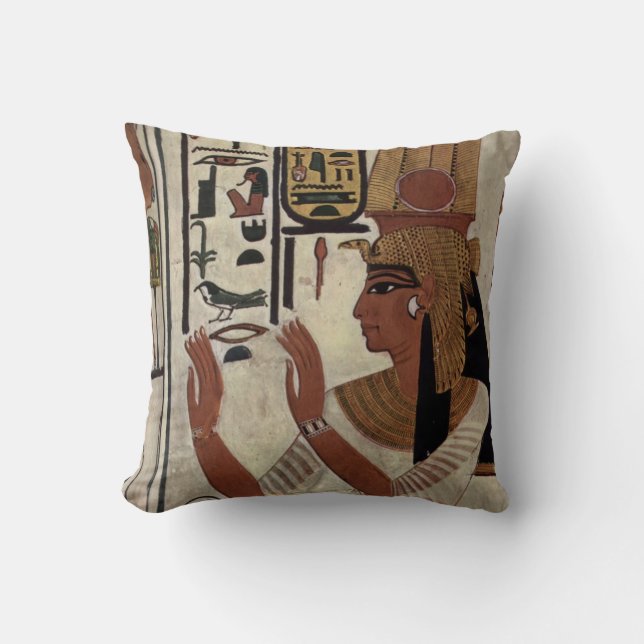 Egyptian Goddess Nefertari Cushion (Front)