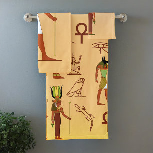 Egyptian Gods And Goddesses Bath Towel Set