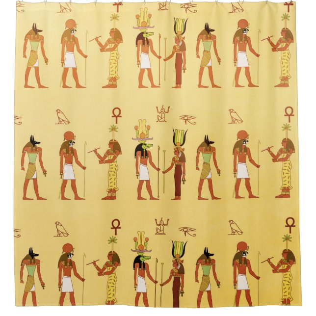 Egyptian Gods And Goddesses Shower Curtain (Front)