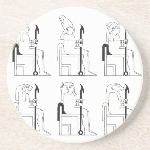 Egyptian Gods and Pharaohs in School Coaster