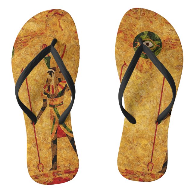 Egyptian Gods Flip Flops (Footbed)