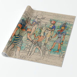Egyptian Gods on canvas Wrapping Paper