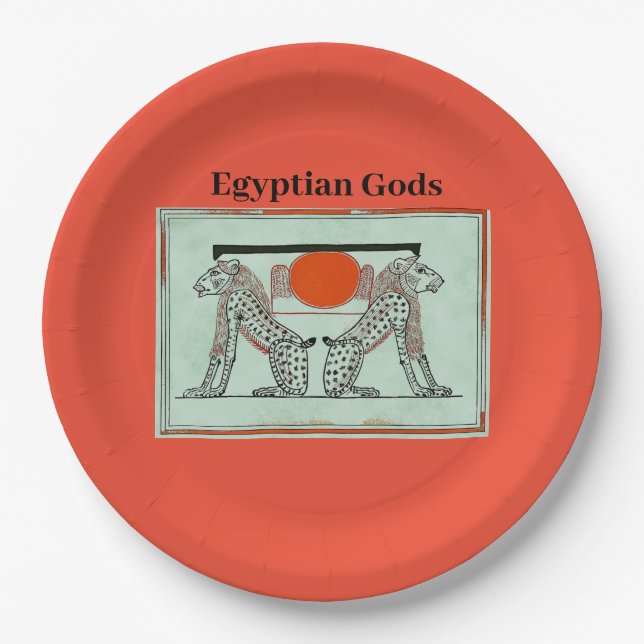Egyptian Gods Paper Plate (Front)