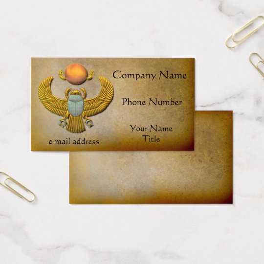 Egyptian Gold Scarab Business Card