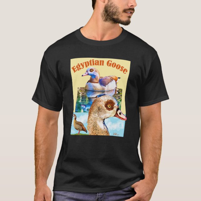 Egyptian Goose Montage Illustration T-Shirt (Front)