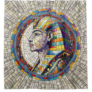 Egyptian Great Sphinx -Mosaic Art Shower Curtain