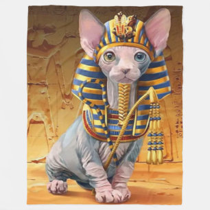 EGYPTIAN HAIRLESS CAT FLEECE BLANKET
