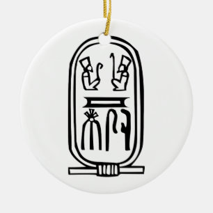 Egyptian hieroglyph ceramic tree decoration