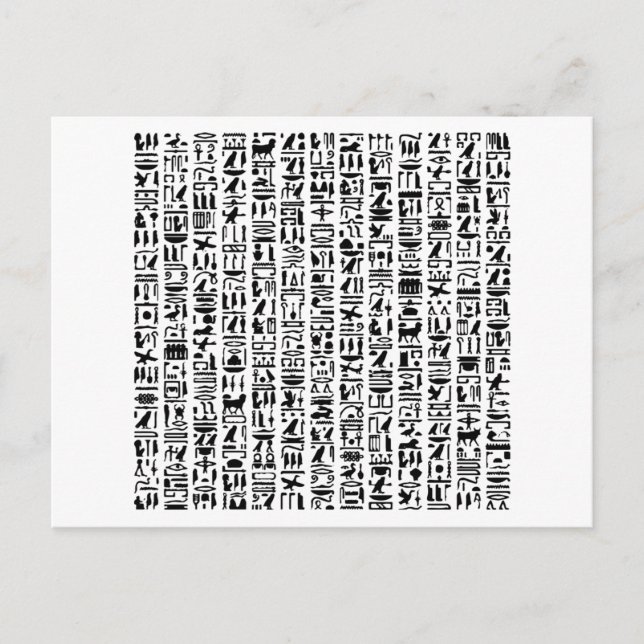 Egyptian Hieroglyph Postcard (Front)