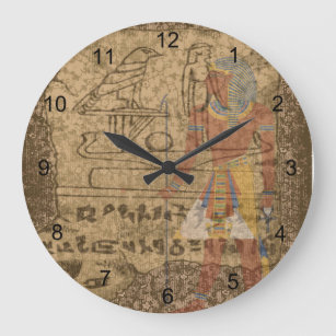 Egyptian Hieroglyphic Large Clock