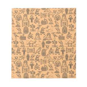 Egyptian Hieroglyphic Symbol Background       Notepad