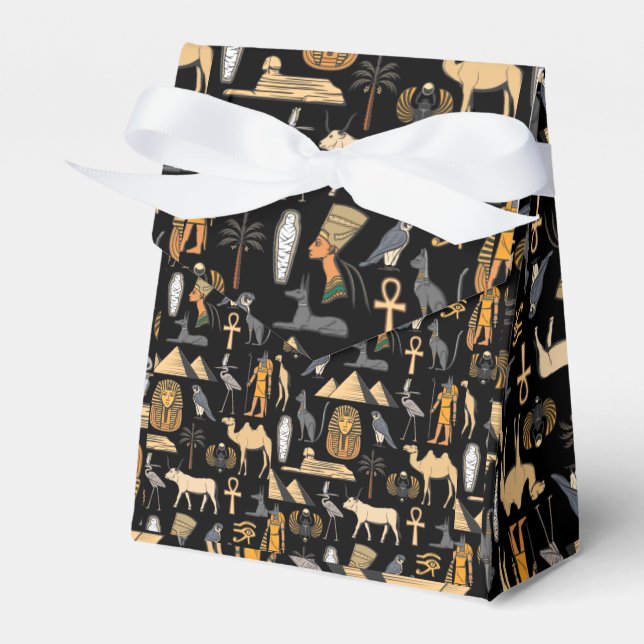  Egyptian Hieroglyphic Symbol Pattern Background   Favour Box (Front Side)
