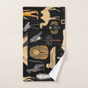 Egyptian Hieroglyphic Symbol Pattern Background   Hand Towel