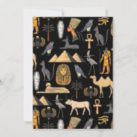 Egyptian Hieroglyphic Symbol Pattern Background