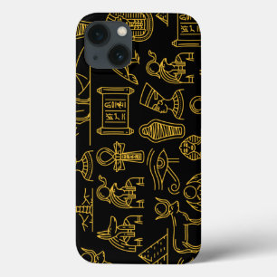 Egyptian Hieroglyphic Symbol Pattern iPhone 13 Case