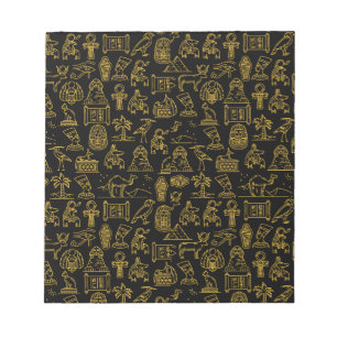 Egyptian Hieroglyphic Symbol Pattern    Notepad