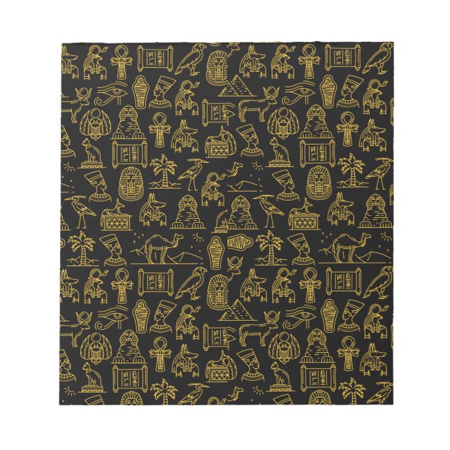 Egyptian Hieroglyphic Symbol Pattern    Notepad (Front)
