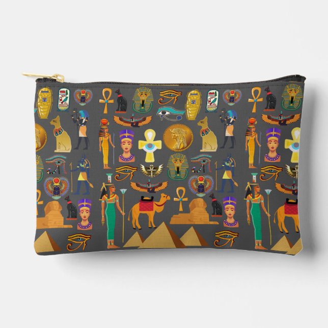 Egyptian Hieroglyphic Symbol Pattern pharaoh      Accessory Pouch (Front)