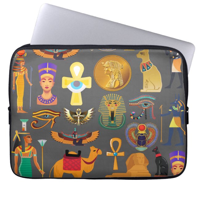 Egyptian Hieroglyphic Symbol Pattern pharaoh       Laptop Sleeve (Front)