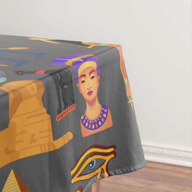 Egyptian Hieroglyphic Symbol Pattern pharaoh      Tablecloth (In Situ)