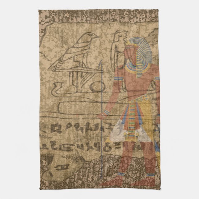 Egyptian Hieroglyphic Tea Towel (Vertical)