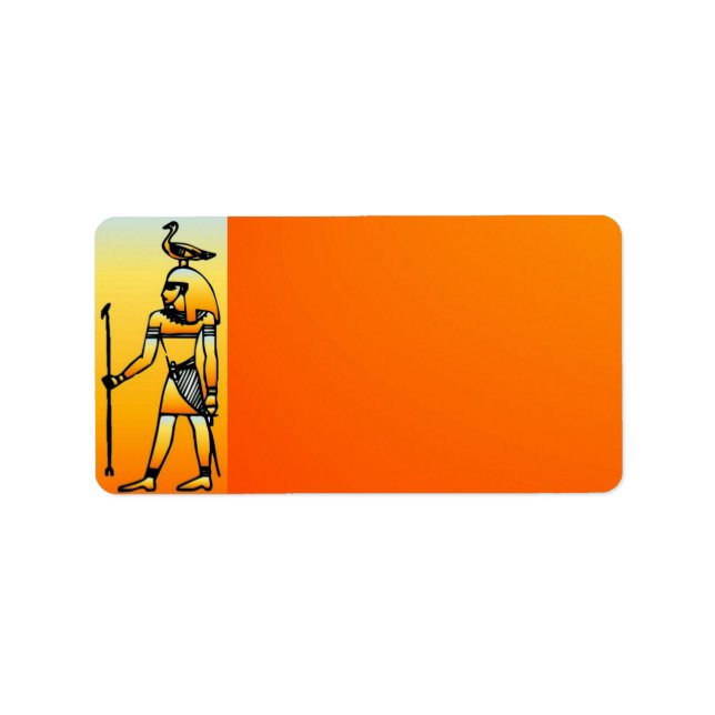 Egyptian Hieroglyphics Address Label (Front)