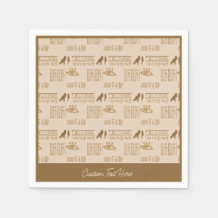 Egyptian Hieroglyphics Ancient Egypt Exotic Napkin