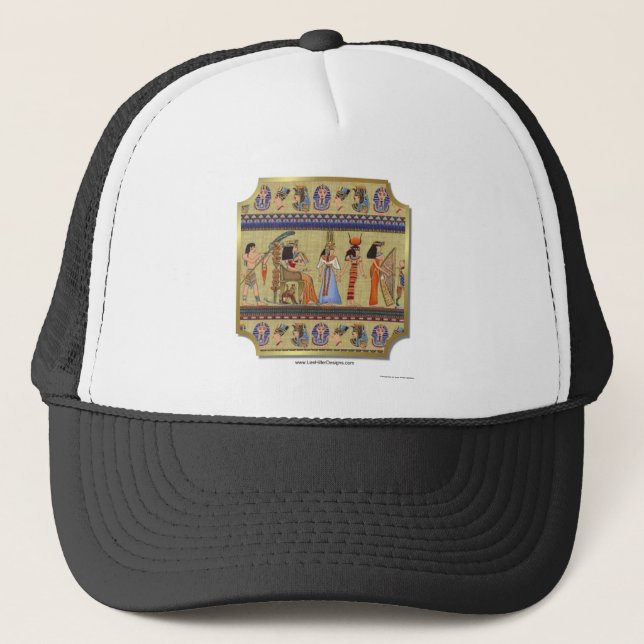 Egyptian Hieroglyphics Apparel, Gifts Collectibles Trucker Hat (Front)