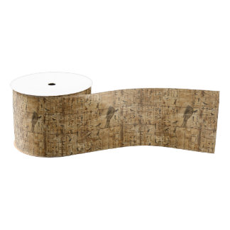 Egyptian hieroglyphics Birds Pattern 2 Grosgrain Ribbon