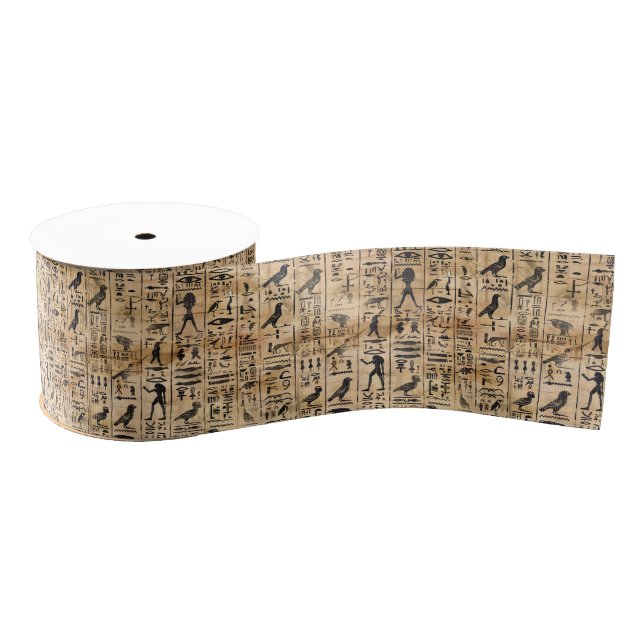 Egyptian hieroglyphics Birds Pattern 2 Grosgrain Ribbon (Spool)