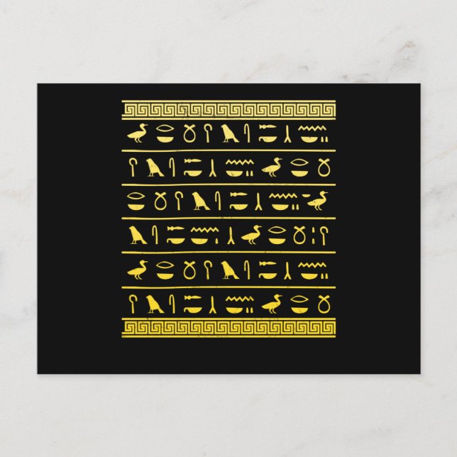 Egyptian Hieroglyphics Historian Ancient Egypt Postcard (Front)
