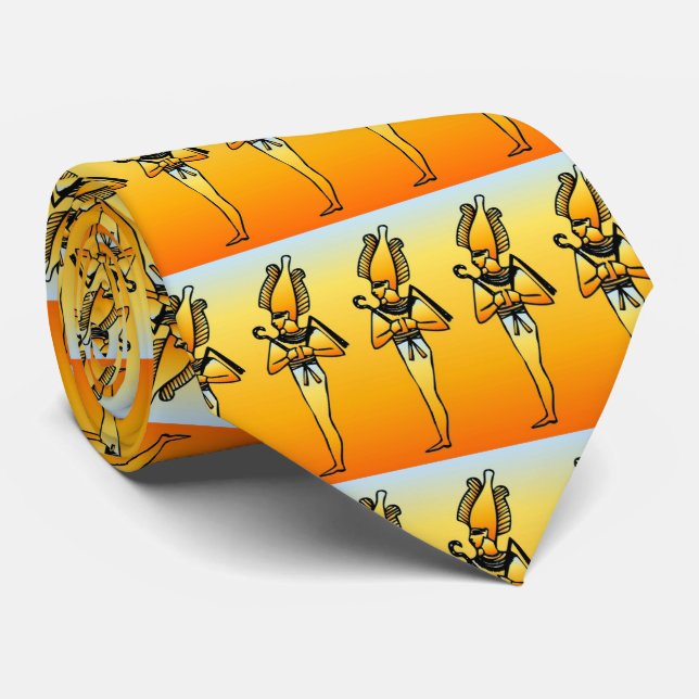 Egyptian Hieroglyphics Neck Tie (Rolled)