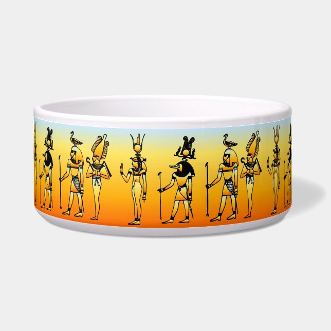 Egyptian Hieroglyphics Pet Bowl (Front)
