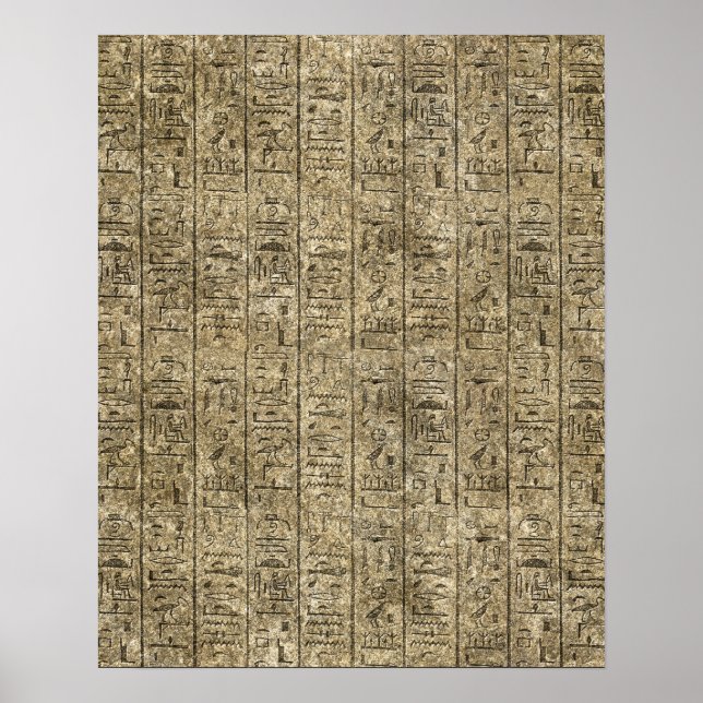 Egyptian Hieroglyphics Poster (Front)