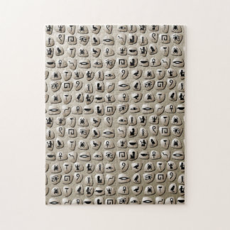 Egyptian Hieroglyphics Stones Pattern Jigsaw Puzzle