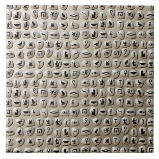 Egyptian Hieroglyphics Stones Pattern Tile