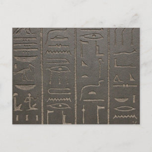 Egyptian Hieroglyphs Ancient Egypt Writing Symbols Postcard