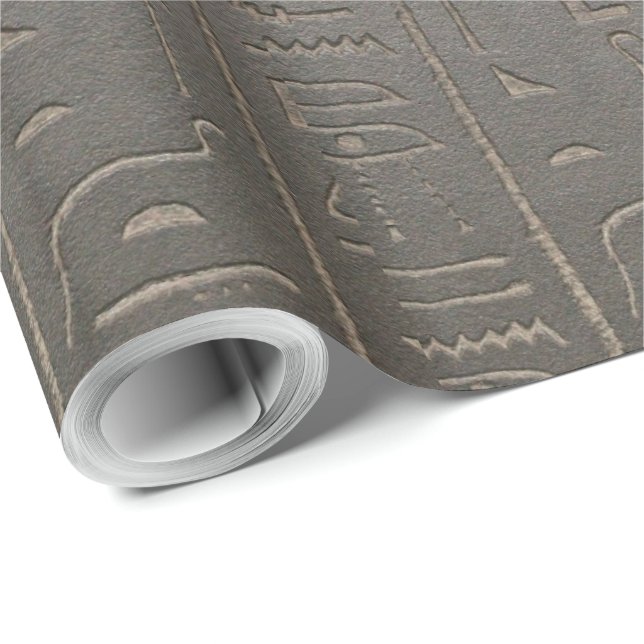 Egyptian Hieroglyphs Ancient Egypt Writing Symbols Wrapping Paper (Roll Corner)