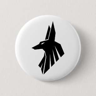 Egyptian Hieroglyphs - Anubis 6 Cm Round Badge